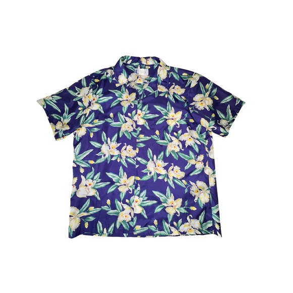 RJC Ltd Other - RJC Ltd Hawaiian Shirt Mens Large Purple Floral Orchid Aloha Button Down USA